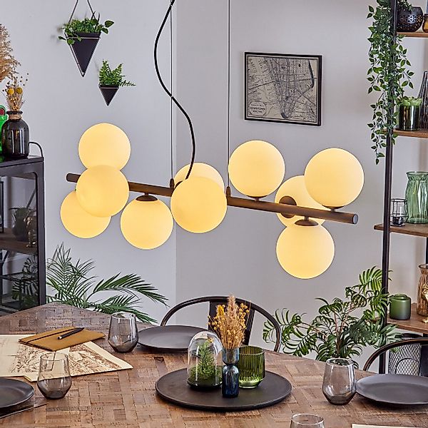 hofstein Pendelleuchte Hängelampe aus Metall/Glas in günstig online kaufen