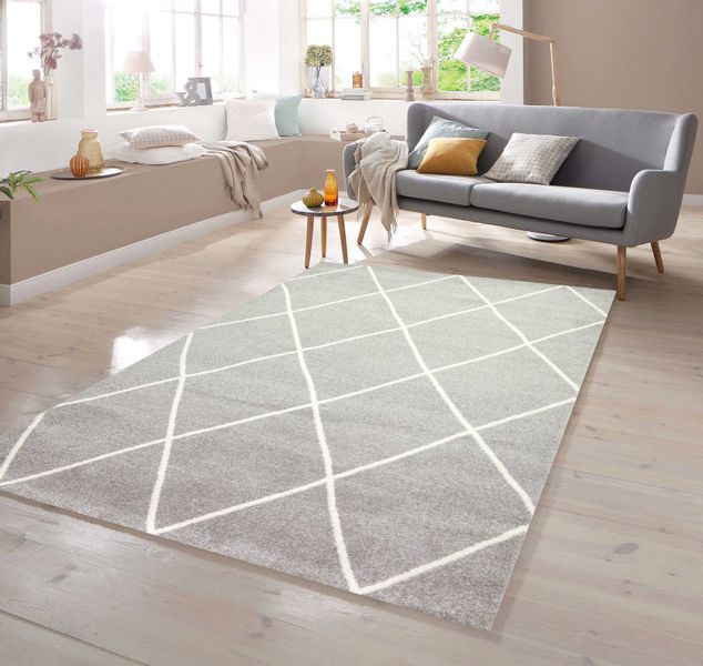 TeppichHome24 Teppich Teppich Skandinavischer Stil Rautenmuster günstig online kaufen