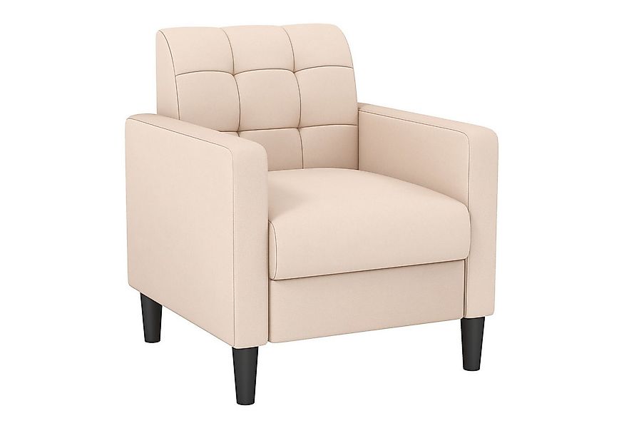 COSTWAY Relaxsessel, modern, aus Samt, gepolstert, mit getufteter Rückenleh günstig online kaufen