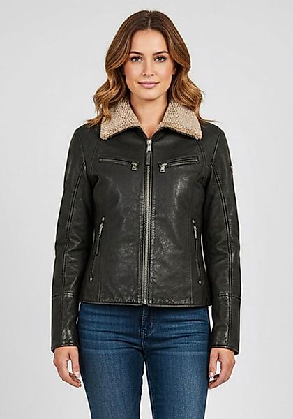 Mauritius Lederjacke "MWNaedda" mit hochschließendem Kragen mit Teddyplüsch günstig online kaufen