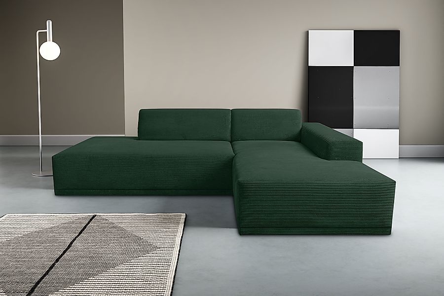 WERK2 Ecksofa »Apollo, hoher Sitzkomfort, aktuelles Design, Breite 264cm, L günstig online kaufen