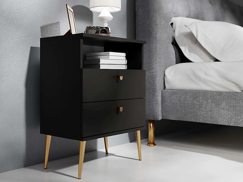 Home affaire Nachttisch "Elyria, Metallgriffe, FSC-zertifizierter Holzwerks günstig online kaufen