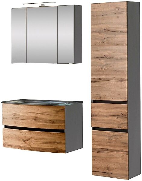 welltime Badezimmer-Set »Kaunas« Set, 3 Stk. tlg. günstig online kaufen