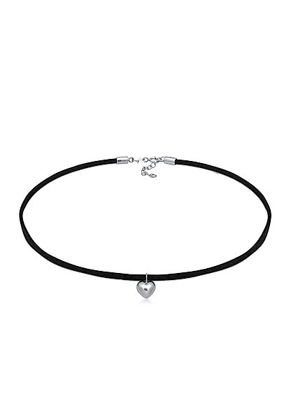 Elli Choker Lederkette synthetisch Herz Anhänger günstig online kaufen