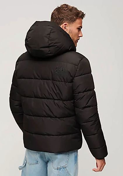 Superdry Steppjacke "HOODED SPORTS PUFFR JACKET", mit Kapuze, mit kontrastf günstig online kaufen