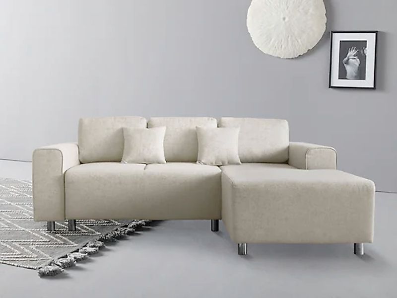Home affaire Ecksofa »Györ«, L-Form, wahlweise mit Bettfunktion und Bettkas günstig online kaufen