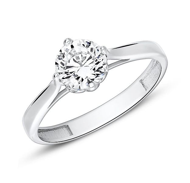 JEWLIX Verlobungsring Solitärring für Damen aus 9K Weißgold mit Zirkonia VR günstig online kaufen