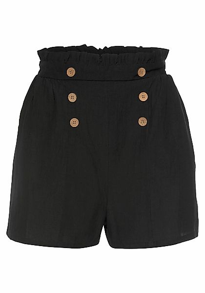 LASCANA Shorts, im Paperbag-Look mit breitem Bündchen und Taschen, kurze Ho günstig online kaufen