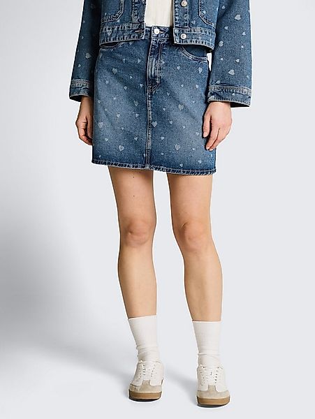 TOM TAILOR Denim Minirock Röcke Mini-Jeansrock mit Herz-Print günstig online kaufen