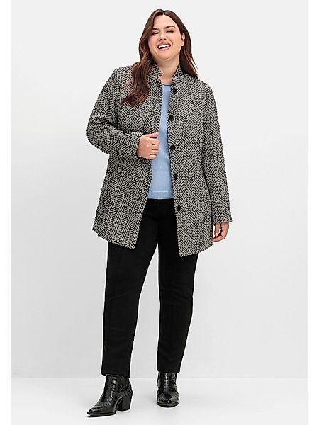 Sheego Langjacke Große Größen mit Stehkragen, günstig online kaufen