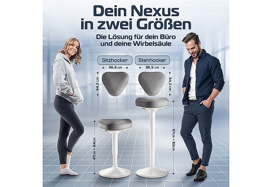 CLOUVOU Arbeitshocker Nexus Bürohocker - Ergonomischer Hocker Büro -, höhen günstig online kaufen