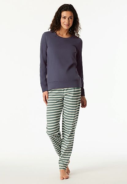 Schiesser Schlafanzug "Casual Essentials", (2 tlg.), Baumwolle, Rundhalsaus günstig online kaufen