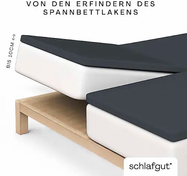 Schlafgut Spannbettlaken »Pure Split-Topper«, MADE IN GREEN by OEKO-TEX® günstig online kaufen