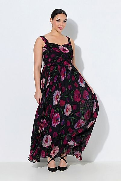 Ulla Popken Cocktailkleid Maxikleid Blüten Herzausschnitt ärmellos günstig online kaufen