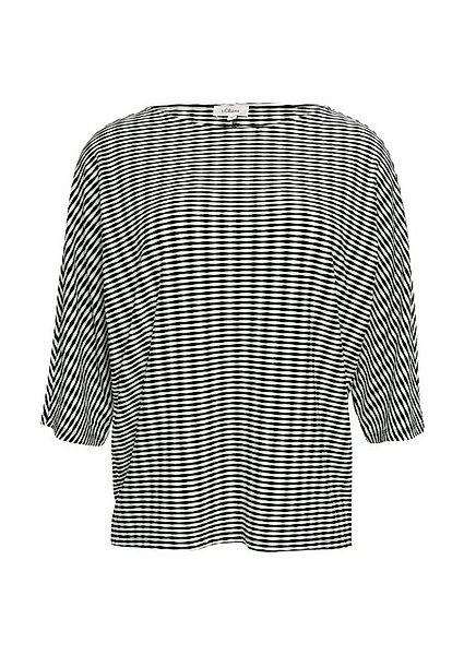 s.Oliver 3/4-Arm-Shirt Strukturiertes Shirt mit Fledermausärmeln günstig online kaufen