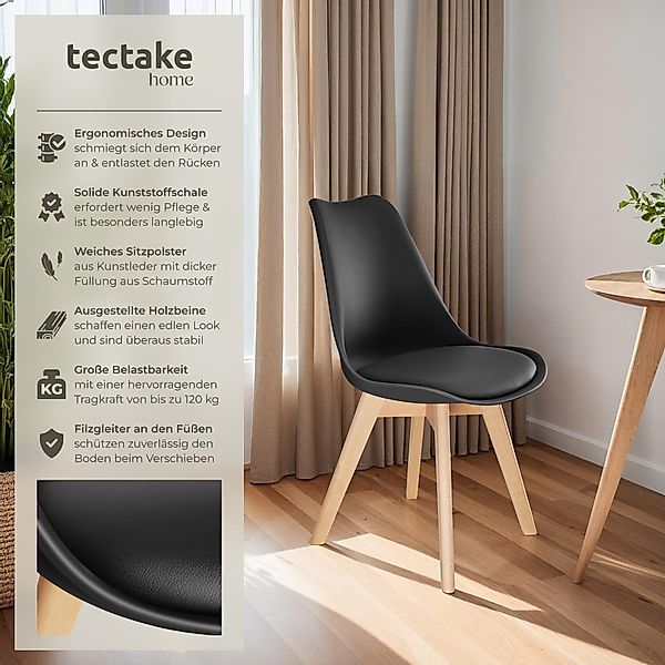 tectake Esszimmerstuhl Küchenstühle Frederikke (Set., 8 günstig online kaufen