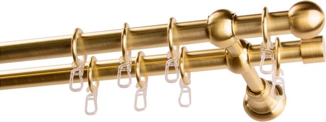 GARESA Gardinenstange "ANDREA" Ø 20 mm 2 läufig-läufig Wunschmaßlänge Vorha günstig online kaufen