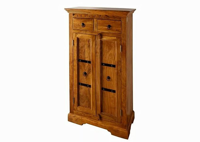 Massivmoebel24 Dreh-/Schwebetürenschrank (Schrank Akazie 72x38x132 honig  l günstig online kaufen