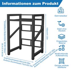 TWSOUL Waschmaschinenumbauschrank Waschmaschinenständer, Verstellbar, Doppe günstig online kaufen