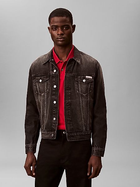 Calvin Klein Jeans Jeansjacke ohne Kapuze Regular fit mit Rundhalsausschnit günstig online kaufen