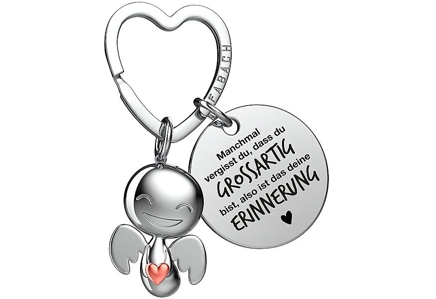 FABACH Schlüsselanhänger Schutzengel Happy mit Herz & "Beste Freundin" Grav günstig online kaufen