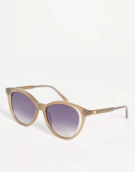 Whistles – Oversized-Sonnenbrille in Cat-Eye-Design-Braun günstig online kaufen