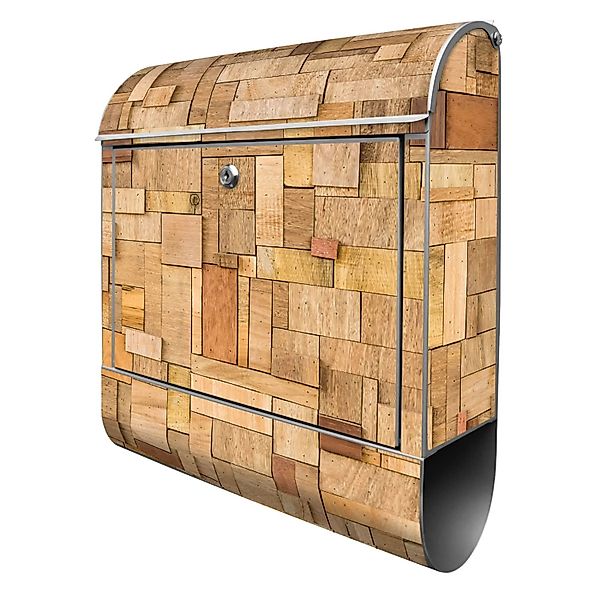 Banjado Design Briefkasten Silber Pulverbeschichtet 39x47x14cm 2 Schlüssel günstig online kaufen