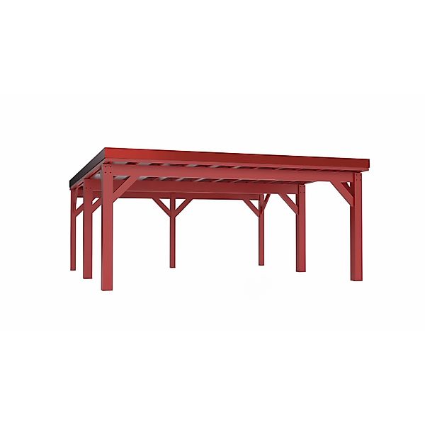 Holzbrüder Carport Ralf 36 250 kg/m² Oxidrot-Rot günstig online kaufen
