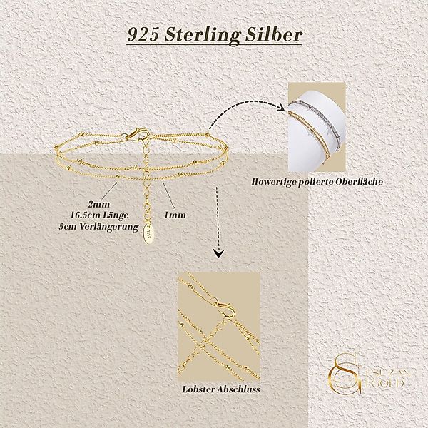 Suzan Gold Silberarmband Minora – 2-reihiges günstig online kaufen