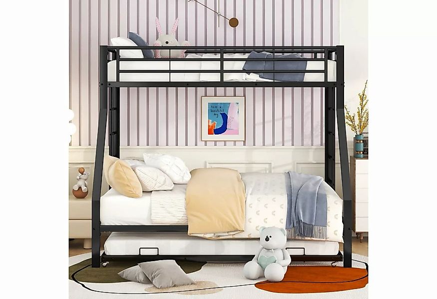 Fangqi Etagenbett 90(140)x200 Etagenbett mit ausziehbarem Bett, Leiter auf günstig online kaufen