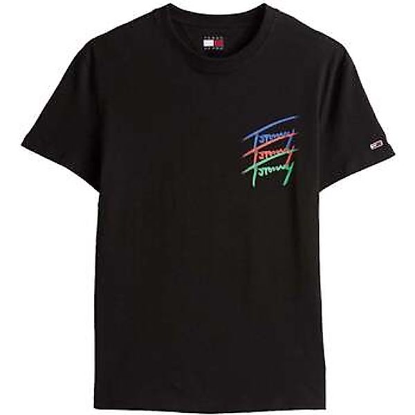 Tommy Jeans  T-Shirts & Poloshirts 3 Colour Twisted Logo T-Shirt Black günstig online kaufen