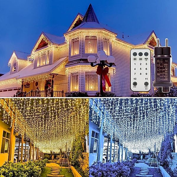 XERSEK LED-Lichtervorhang Eisregen Weihnachtsbeleuchtung LED Dekolicht günstig online kaufen