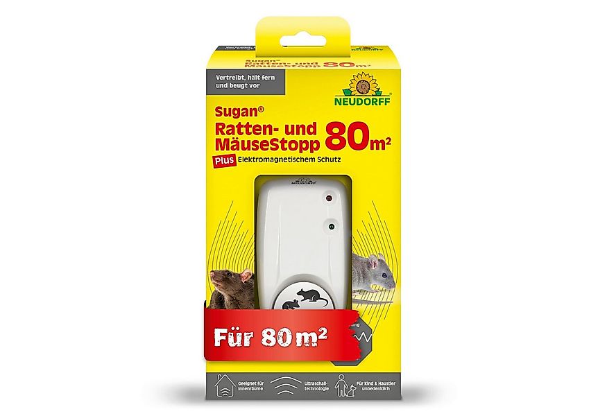 Neudorff Ultraschall-Tierabwehr Sugan Ratten- und MäuseStopp (für 80 m) 1 S günstig online kaufen