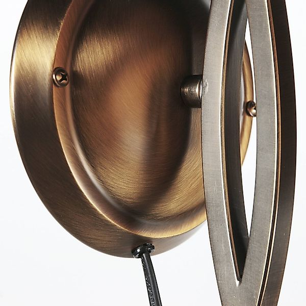 Wandleuchte Anthea, bronze, creme, Metall, Glas, E27 günstig online kaufen