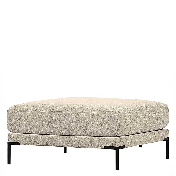 Polsterhocker Beige mit Vierfußgestell aus Metall 100 cm breit günstig online kaufen