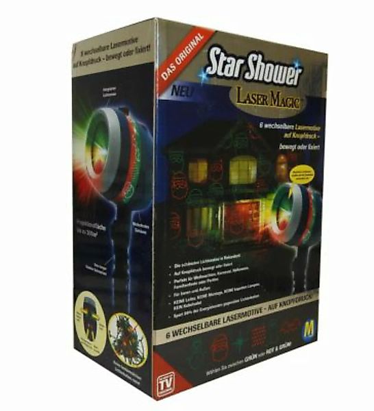 Star Shower Laser Magic - 6 Motive Leuchtdeko mehrfarbig günstig online kaufen