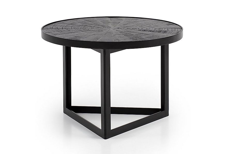 Wohnling Couchtisch WL6.790 58x58x40cm Massivholz Schwarz Sofatisch Wohnzim günstig online kaufen