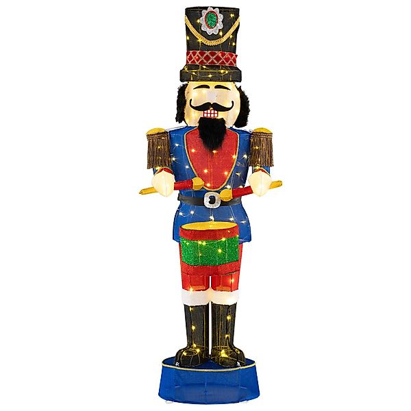 Costway Weihnachten Nussknacker Figur Groß Weihnachtsdeko XXL 185 cm günstig online kaufen