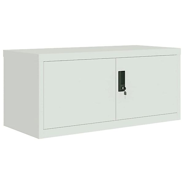 vidaXL Aktenschrank Hellgrau 90x40x40 cm Stahl günstig online kaufen