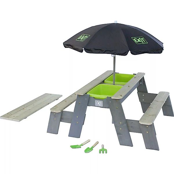 EXIT Aksent Sand,- Wasser- und Picknicktisch-2 Bänke, Sonnenschirm, Gartenw günstig online kaufen