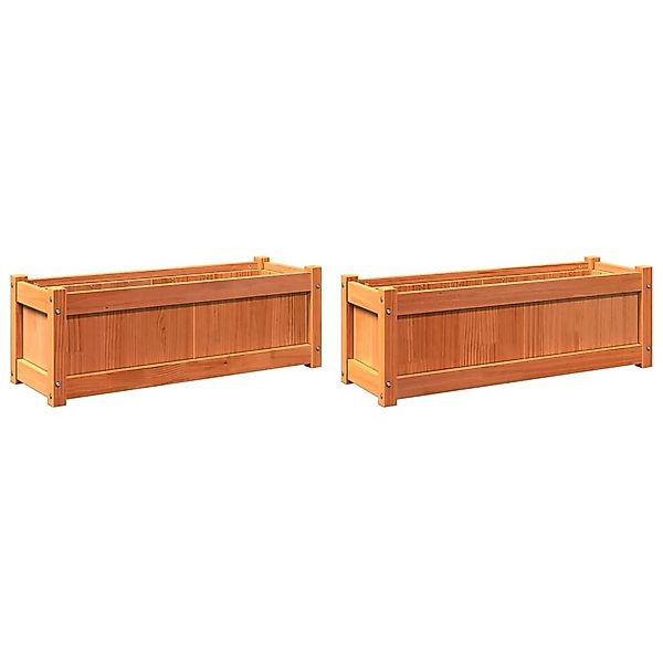 vidaXL Blumentopf Pflanzkübel 2 Stk. Wachsbraun günstig online kaufen