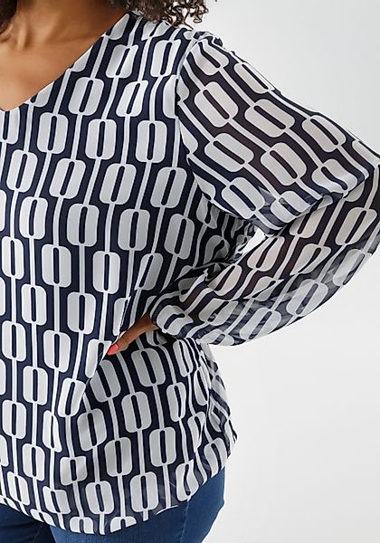 Aniston PLUS Schlupfbluse mit grafischen Druck günstig online kaufen