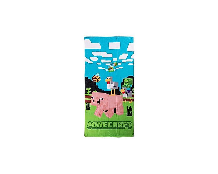 Minecraft Badetücher Minecraft Badetuch 70x140cm – Piggy Ride Strandtuch, 1 günstig online kaufen