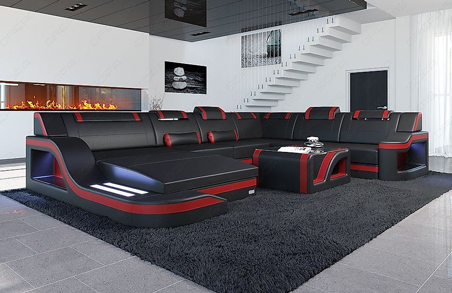 Sofa Dreams Wohnlandschaft XXL Ledersofa Palermo günstig online kaufen