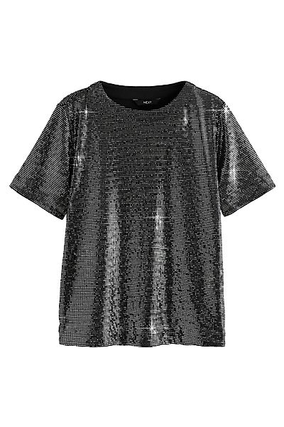 Next Paillettenshirt Pailletten-T-Shirt – Kurzgröße (1-tlg) günstig online kaufen