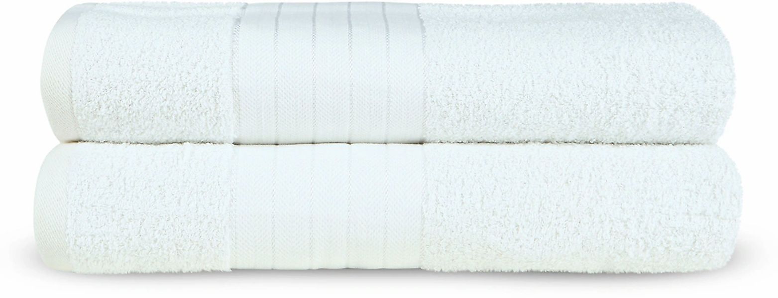 Emotion Badetücher "Uni" Baumwolle,Walkfrottee, Bordüre, 500 GSM, Einfarbig günstig online kaufen