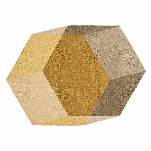 Iso Teppich hexagon gelb günstig online kaufen