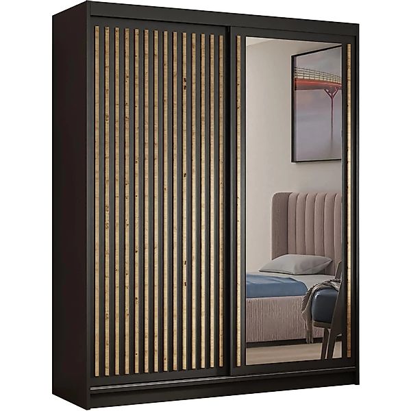 Beautysofa Garderobenschrank Kleiderschrank Donatello mit Schiebetüren günstig online kaufen