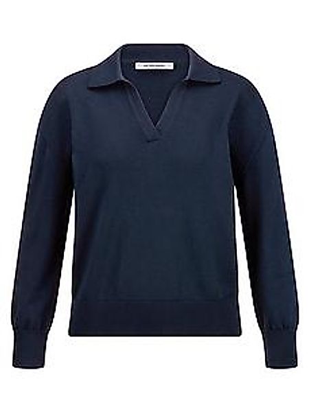 Polo-Pullover Peter Hahn blau günstig online kaufen