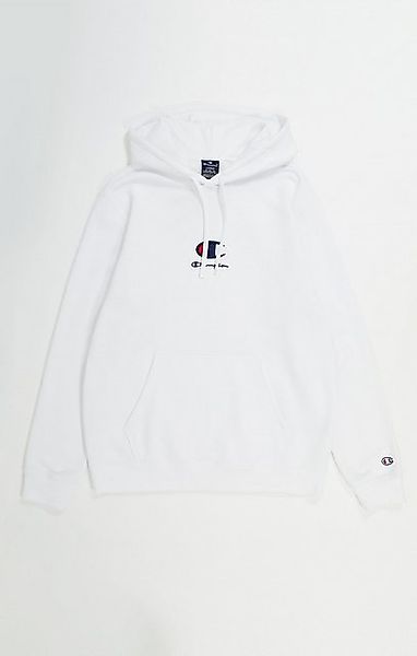 Champion Sweatshirt Herren Hoodie mit neuem Champion-Logo - White günstig online kaufen